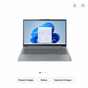 Lenovo Laptop in Silver with Full-Size Keyboard